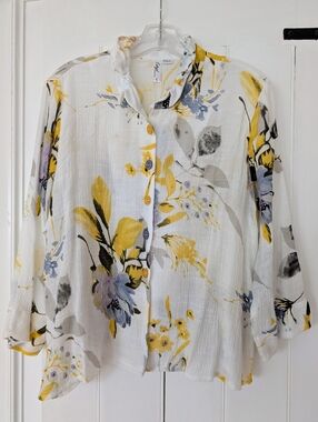 Brand New With Tag Ethyl Clothing Print Shirt Ladies L